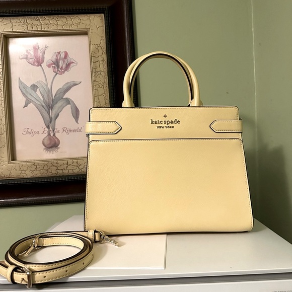 ♥️♣️ KATE SPADE ♠️♥️ STACI MEDIUM SATCHEL LEMON FOND🍋 - Picture 8 of 12